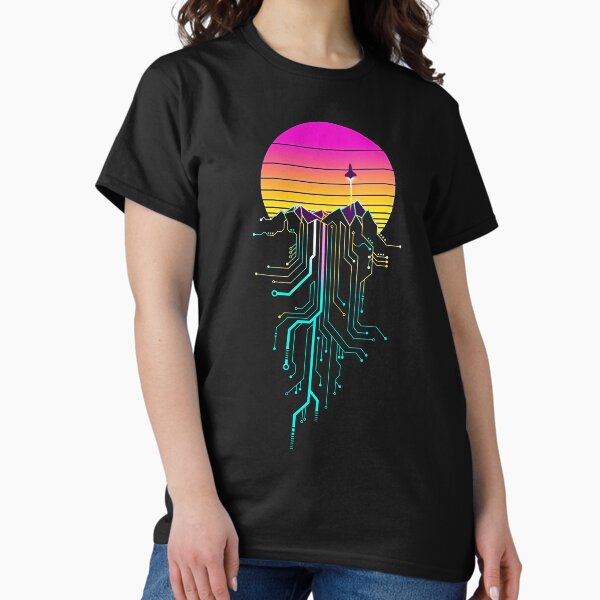 Synth Mountain Sunrise - Adult & Kids T-Shirts, Sweatshirts & Hoodies apparel design preview 1