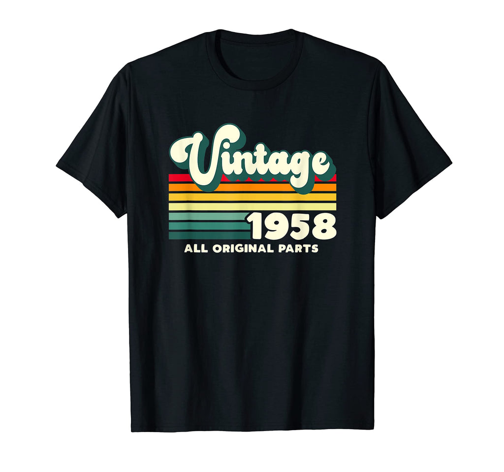 1958 All Original Parts Colorful T-Shirt - Aesthetic Graphic Men Women - T-Shirt, Sweatshirt, Hoodie