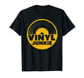 Vinyl Junkie Audio Music Record Player T-Shirt - Unique Graphic Men Women - T-Shirt, Sweatshirt, Hoodie