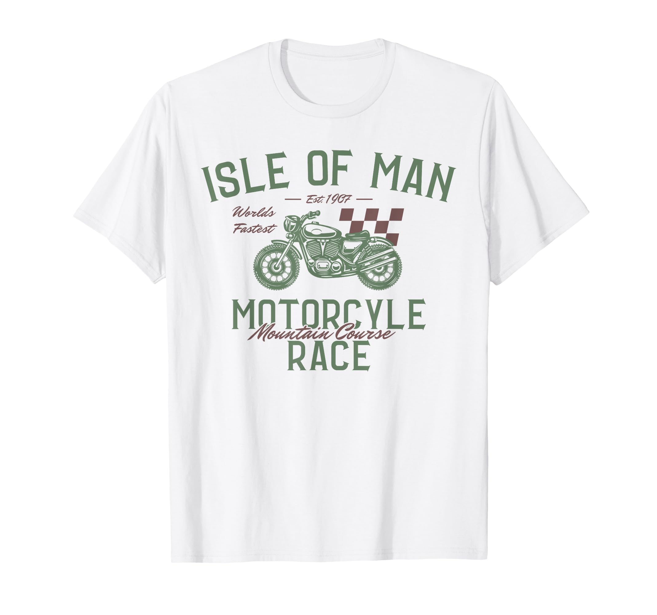 Isle Tt Races Motorcycle Racing T-Shirt - Minimalist Print for Adults - T-Shirt, Sweatshirt, Hoodie