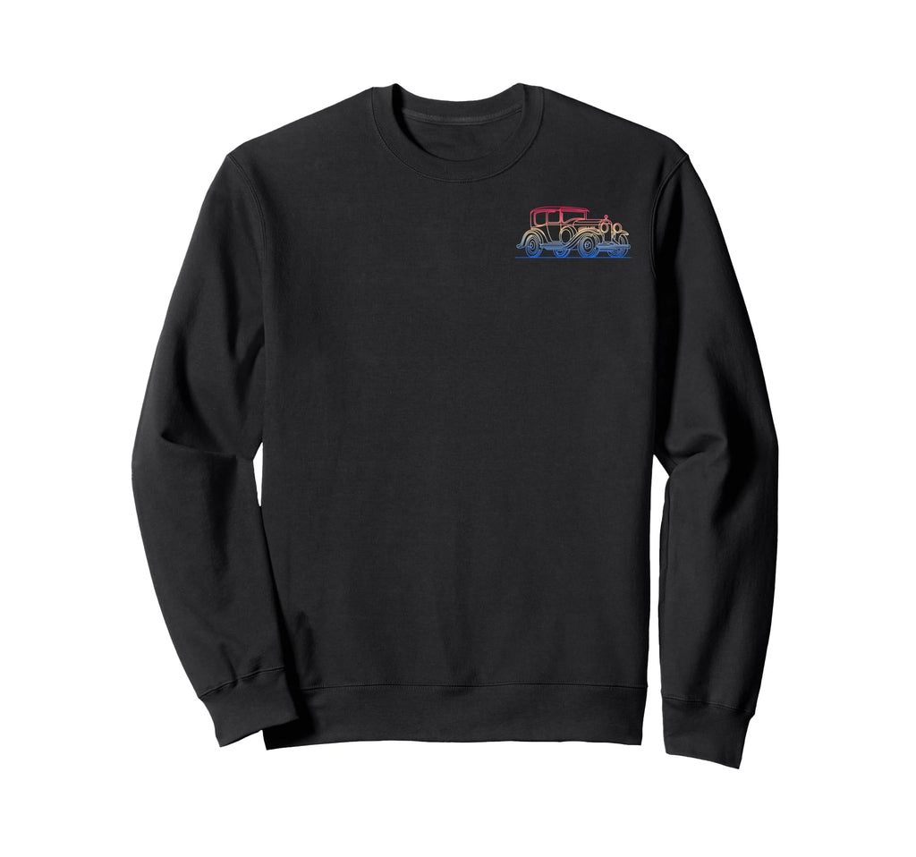 Car Neon Outline Car Lover Minimalist Sweatshirt - Graphic Print Unisex - T-Shirt, Sweatshirt, Hoodie