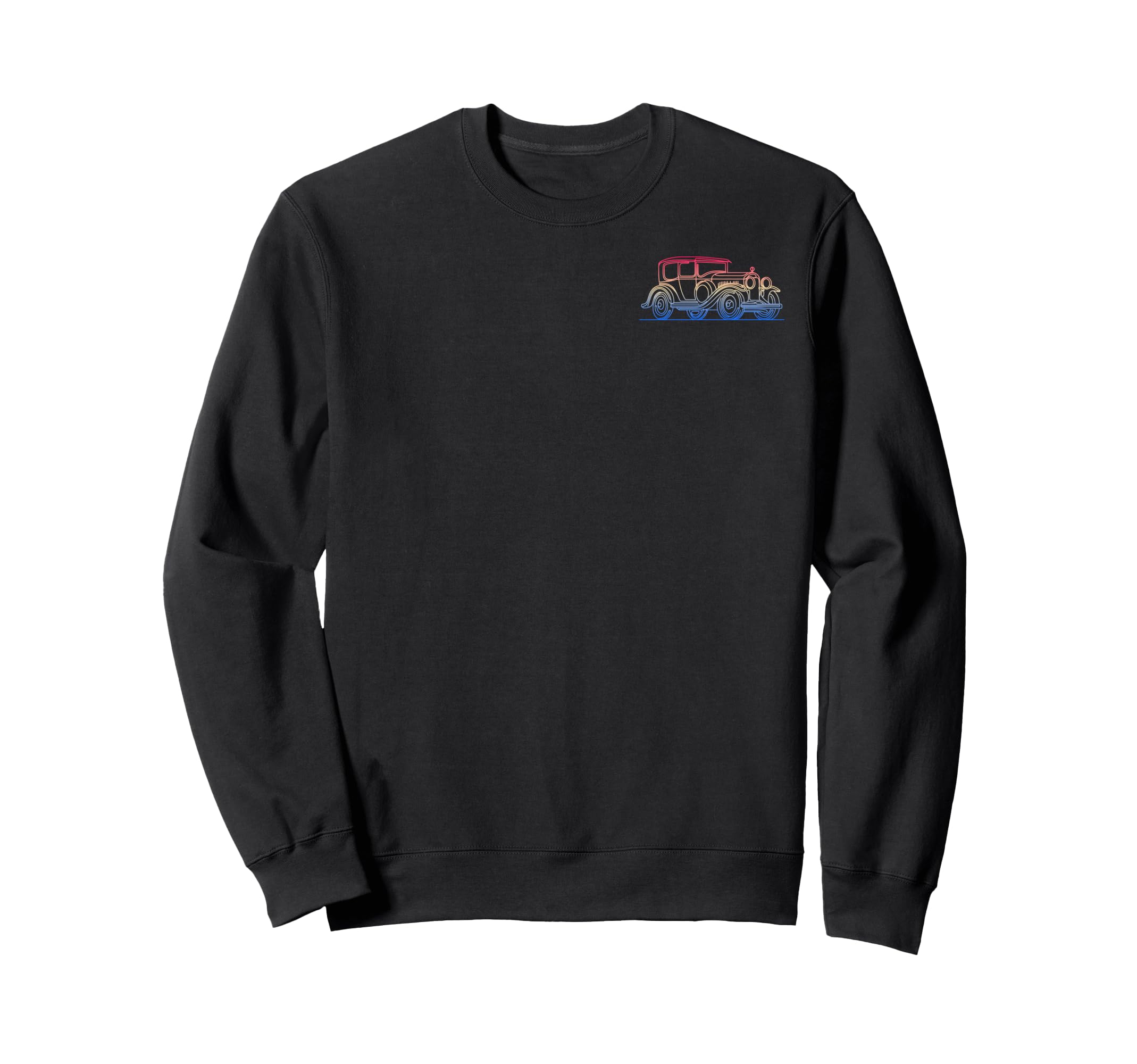 Car Neon Outline Car Lover Minimalist Sweatshirt - Graphic Print Unisex - T-Shirt, Sweatshirt, Hoodie