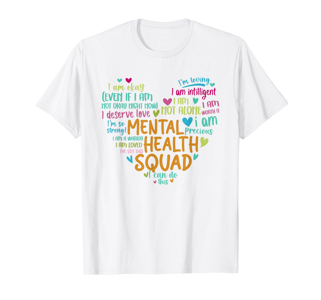 Mental Health Squad Love Heart Facts T-Shirt - Novelty Apparel Unisex - T-Shirt, Sweatshirt, Hoodie
