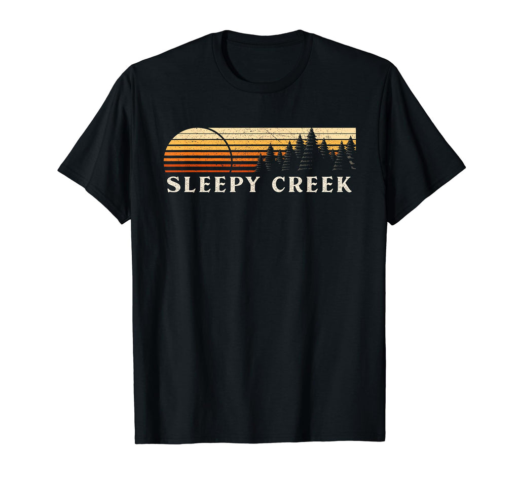 Sleepy Creek Wv Evergreen Sunset Eighties T-Shirt - Minimalist Print Unisex - T-Shirt, Sweatshirt, Hoodie