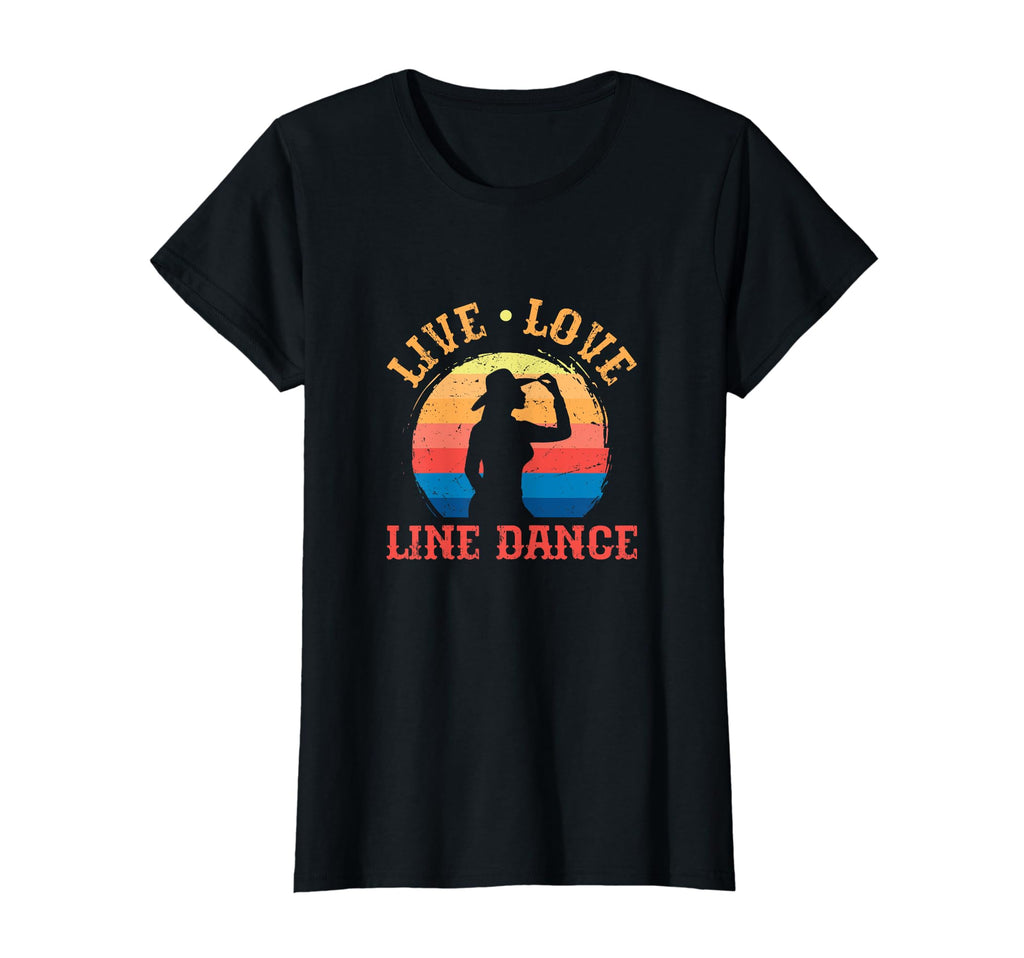 Live Love Line Dance Cowgirl Western T-Shirt - Custom Art Print Unisex - T-Shirt, Sweatshirt, Hoodie