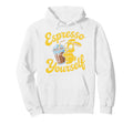 Espresso Yourself Bunny Holding Iced Hoodie - Graphic Print for Adults - T-Shirt, Sweatshirt, Hoodie