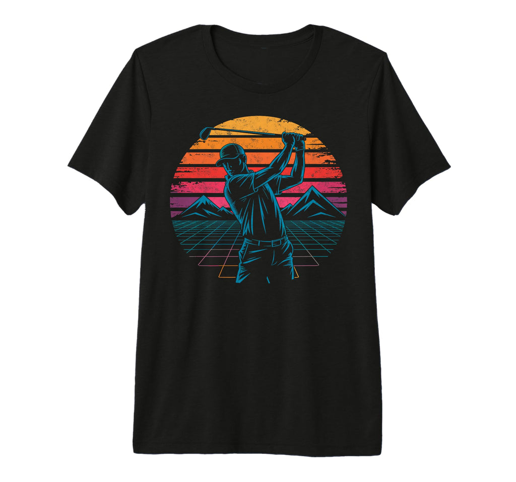 80S Synthwave Futuristic Golf Vibes T-Shirt - Novelty Apparel Unisex - T-Shirt, Sweatshirt, Hoodie