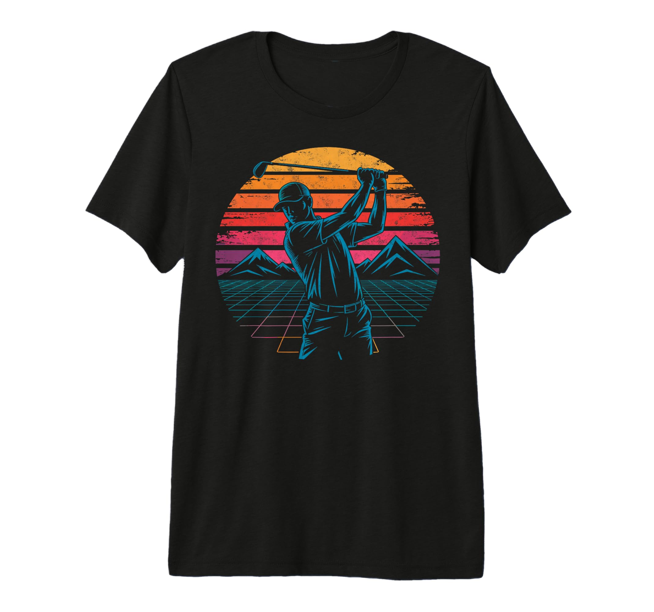 80S Synthwave Futuristic Golf Vibes T-Shirt - Novelty Apparel Unisex - T-Shirt, Sweatshirt, Hoodie
