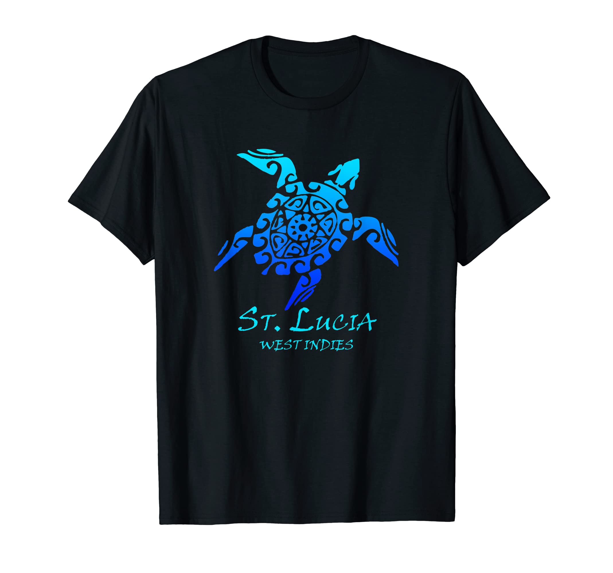 St Lucia West Indies Tribal Turtle T-Shirt - Novelty Apparel for Adults - T-Shirt, Sweatshirt, Hoodie