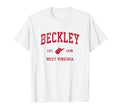 Beckley West Virginia Wv Sports Red T-Shirt - Custom Art Print for Adults - T-Shirt, Sweatshirt, Hoodie