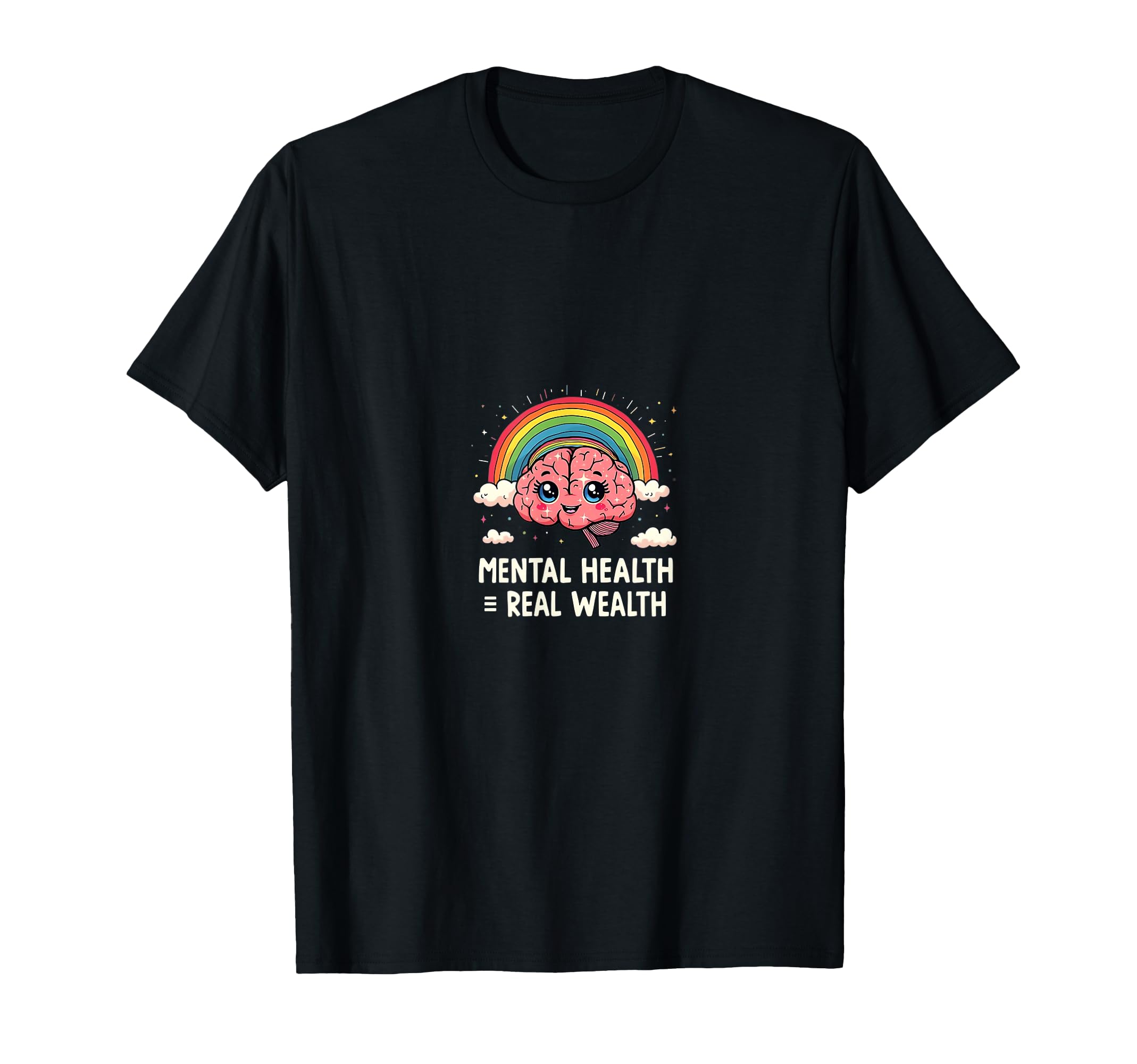 Mental Health Awareness Self Care Brain T-Shirt - Custom Art Print Unisex - T-Shirt, Sweatshirt, Hoodie