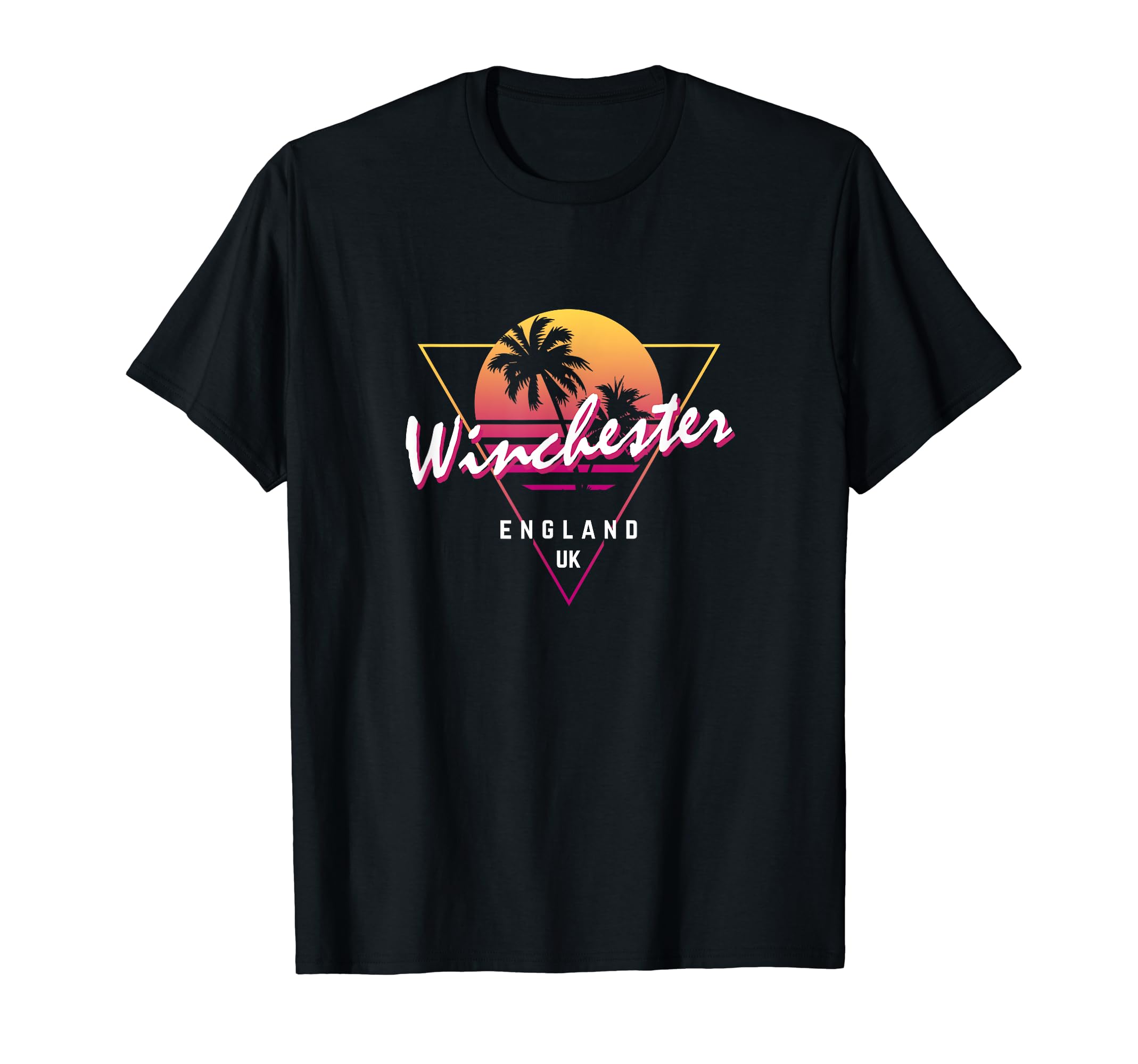 Winchester England 80S Neon Sunset T-Shirt - Minimalist Print Men Women - T-Shirt, Sweatshirt, Hoodie