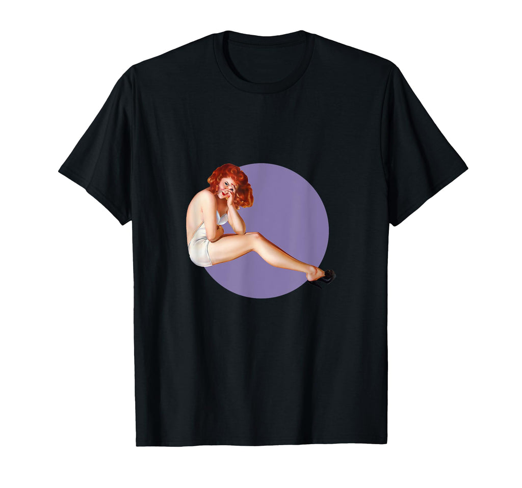 1940S Pin Up Sexy American Art T-Shirt - Trendy Graphic for Adults - T-Shirt, Sweatshirt, Hoodie