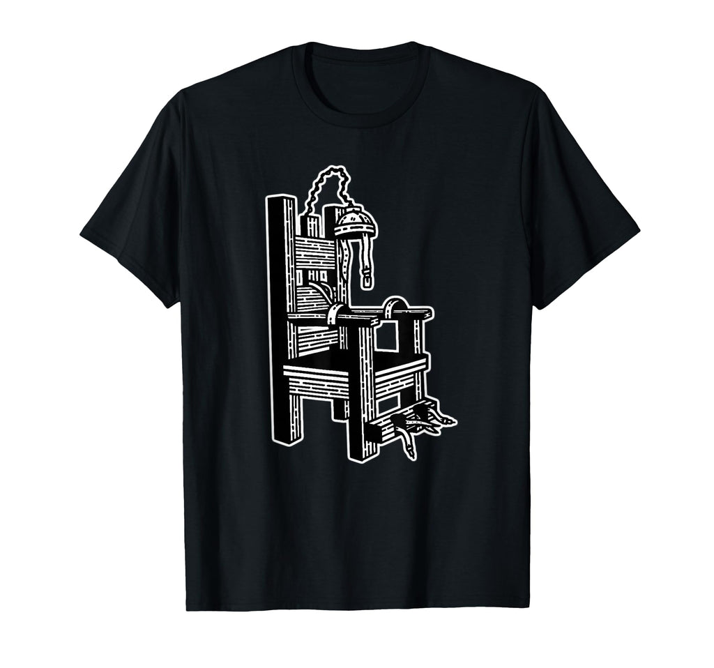 Electric Chair Blackwork Minimal T-Shirt - Streetwear Style Men Women - T-Shirt, Sweatshirt, Hoodie