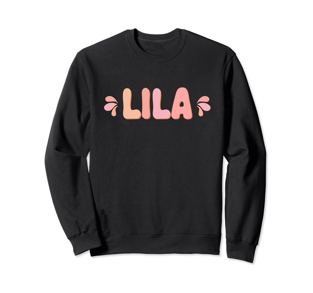 My First Name Is Lila Eighties Sweatshirt - Graphic Print Unisex - T-Shirt, Sweatshirt, Hoodie