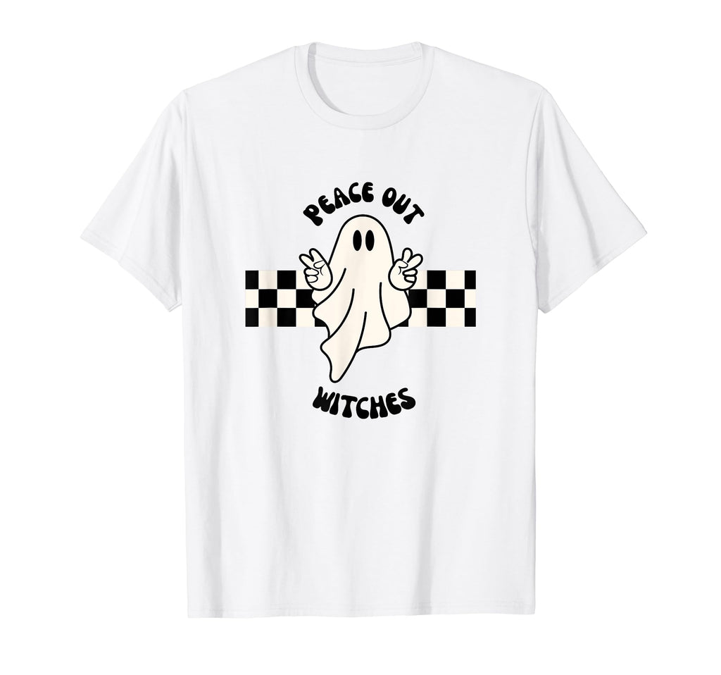 Western Halloween Ghost Peace Out T-Shirt - Novelty Apparel for Adults - T-Shirt, Sweatshirt, Hoodie