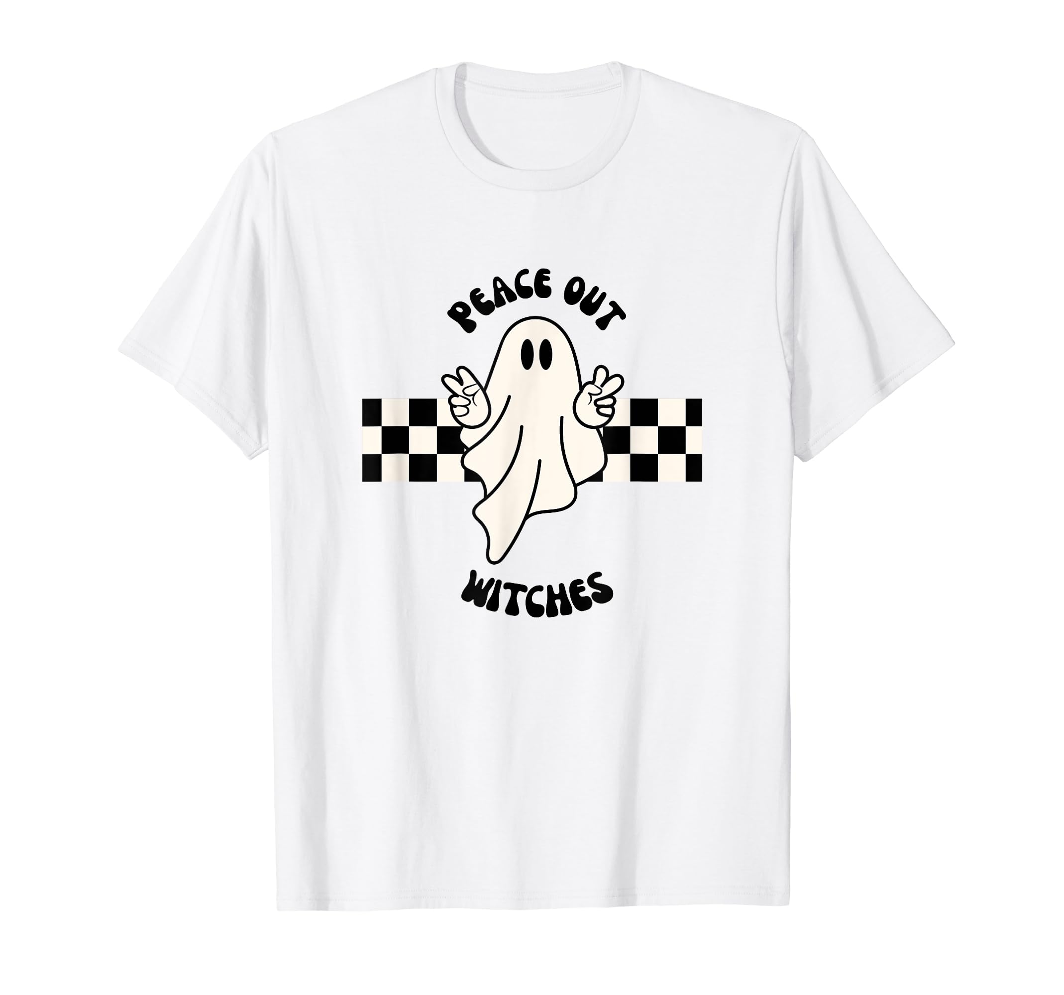 Western Halloween Ghost Peace Out T-Shirt - Novelty Apparel for Adults - T-Shirt, Sweatshirt, Hoodie
