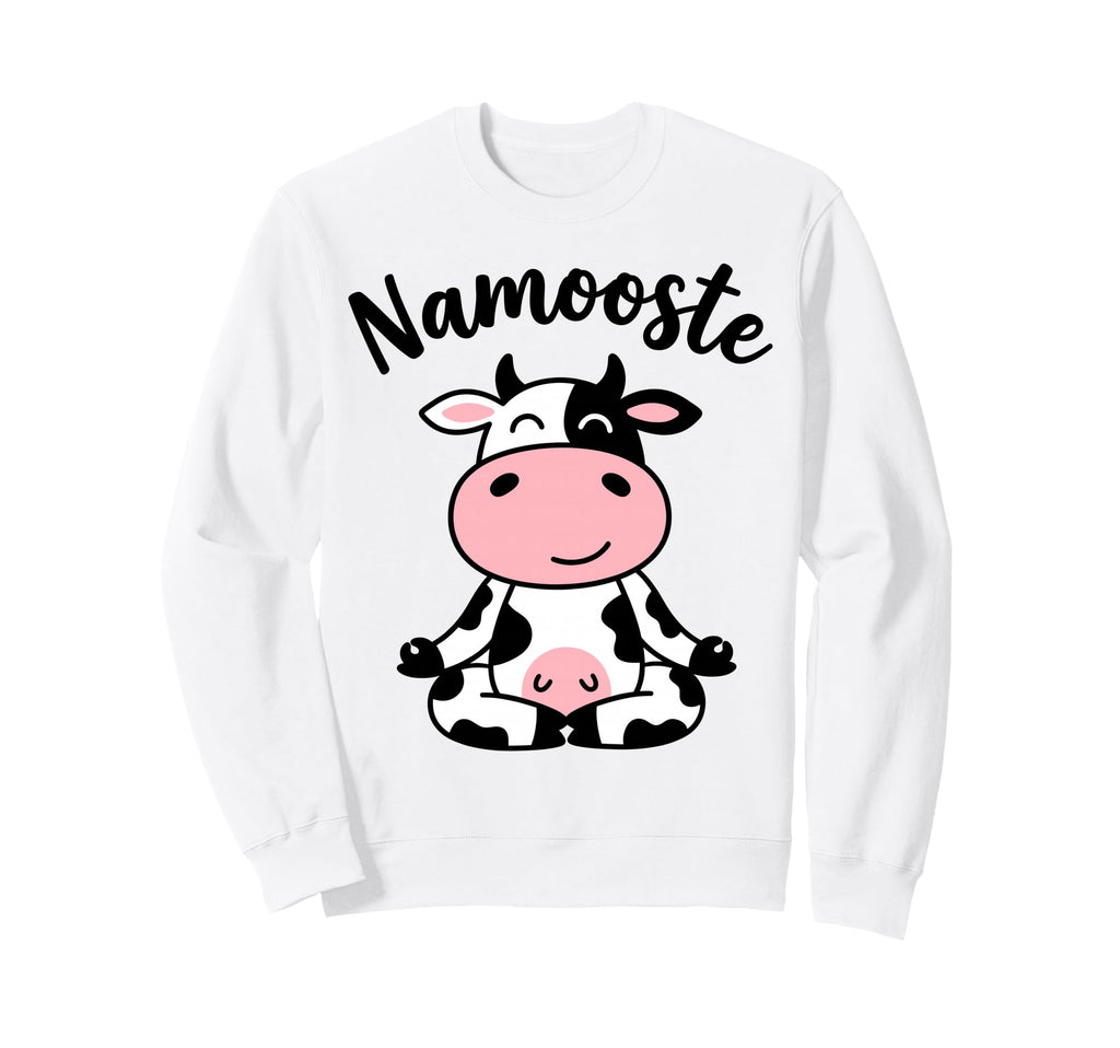Yoga Meditation Lotus Pose Cow Namaste Sweatshirt - Novelty Apparel Unisex - T-Shirt, Sweatshirt, Hoodie