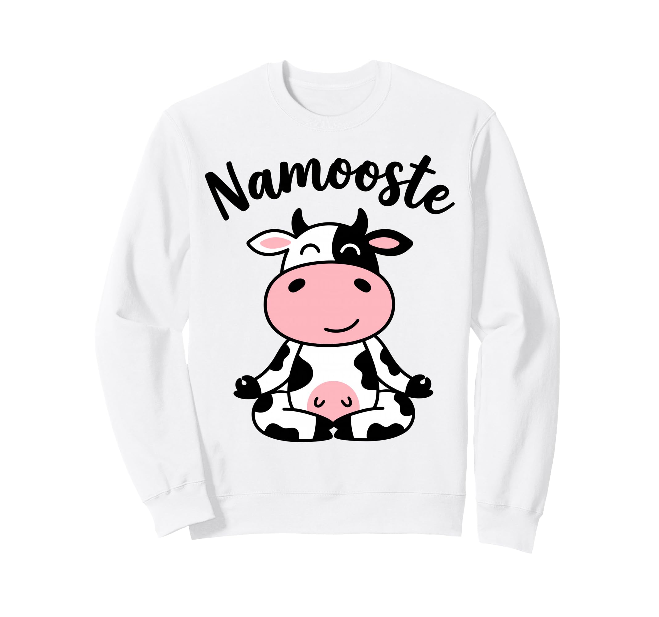Yoga Meditation Lotus Pose Cow Namaste Sweatshirt - Novelty Apparel Unisex - T-Shirt, Sweatshirt, Hoodie