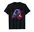 Guitar Cat Kitten Playing Electric T-Shirt - Custom Art Print Men Women - T-Shirt, Sweatshirt, Hoodie