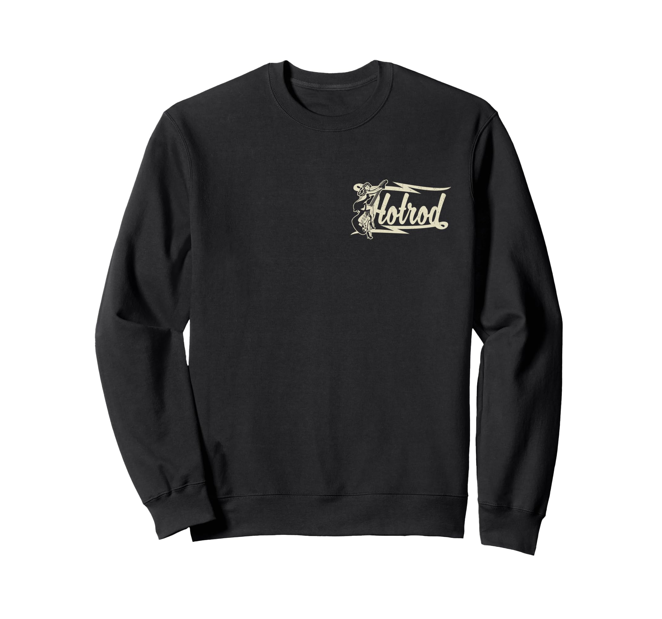 Hotrod Distressed Sweatshirt - Minimalist Print Men Women - T-Shirt, Sweatshirt, Hoodie