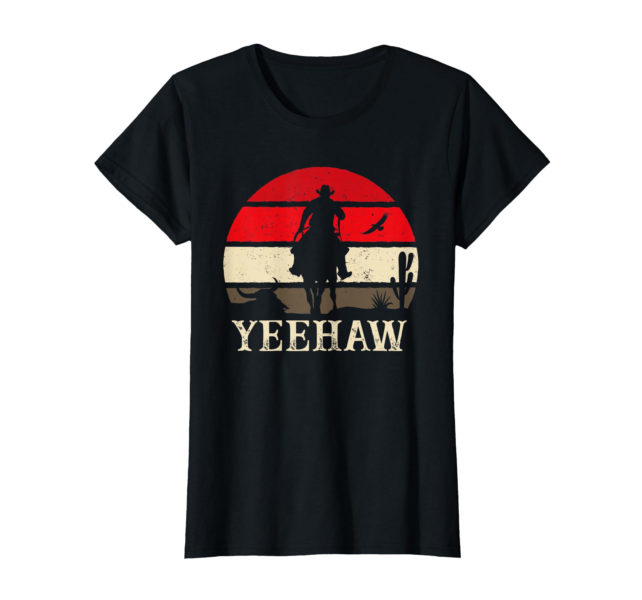 Yeehaw Sunset Western County Cowboy T-Shirt - Graphic Print for Adults - T-Shirt, Sweatshirt, Hoodie