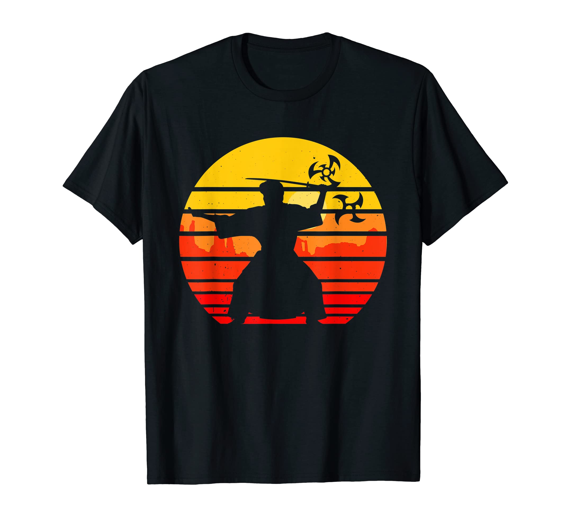 Ninja Martial Arts Fighter Sunset T-Shirt - Aesthetic Graphic Unisex - T-Shirt, Sweatshirt, Hoodie