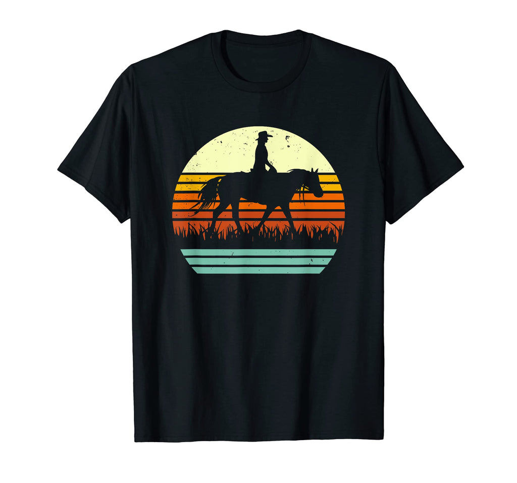 Western Horse And Rider Sun T-Shirt - Unique Graphic Unisex - T-Shirt, Sweatshirt, Hoodie