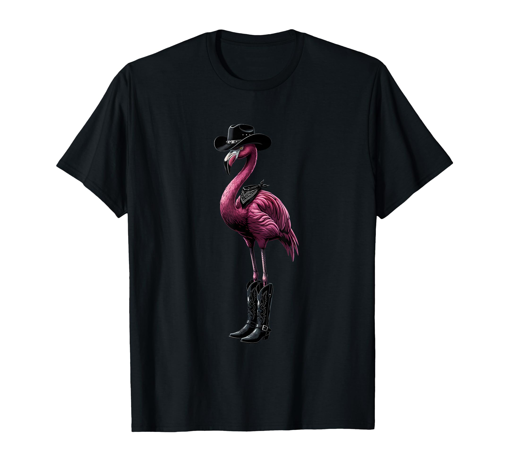 Flamingo Western Cowboy T-Shirt - Graphic Print Men Women - T-Shirt, Sweatshirt, Hoodie