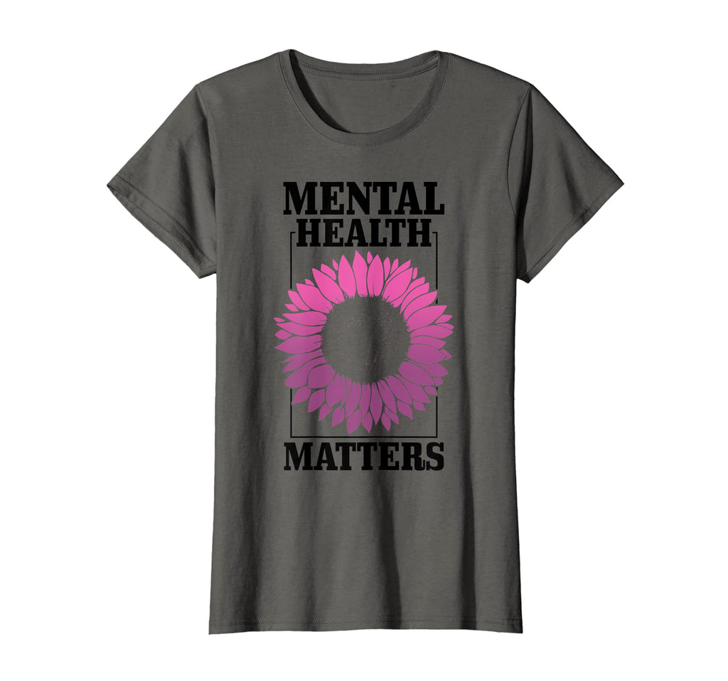 Womens Mental Health Matters Floral T-Shirt - Minimalist Print Men Women - T-Shirt, Sweatshirt, Hoodie
