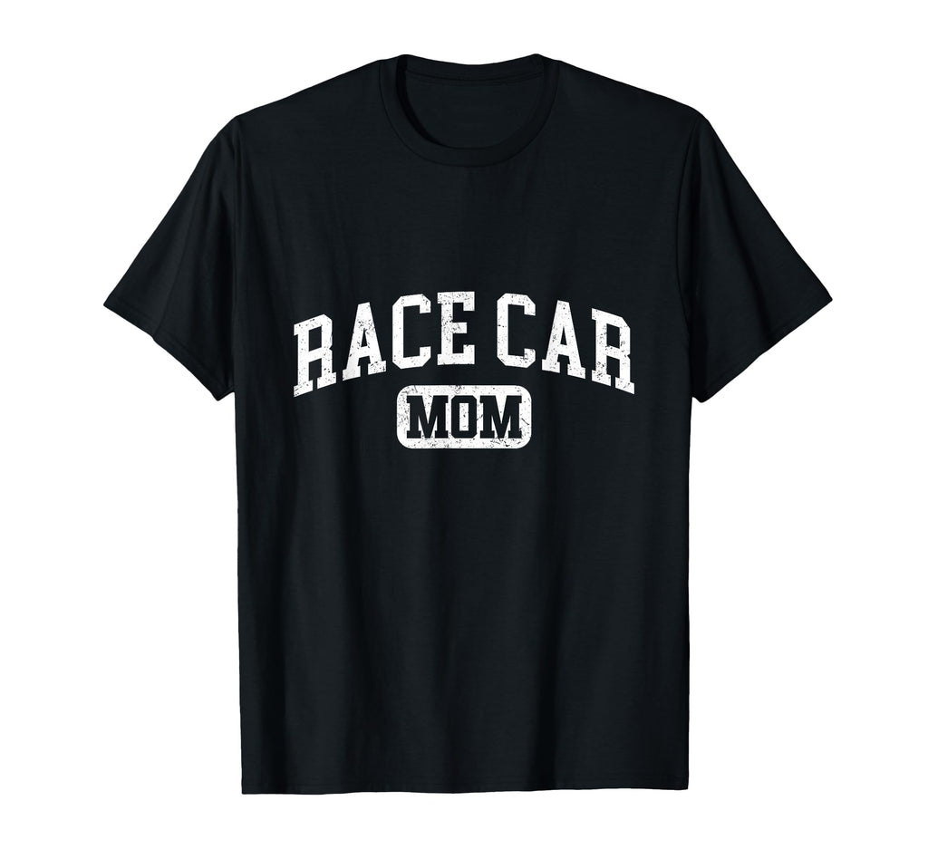 Race Car Mom Funny Lettering Mothers T-Shirt - Trendy Graphic for Adults - T-Shirt, Sweatshirt, Hoodie