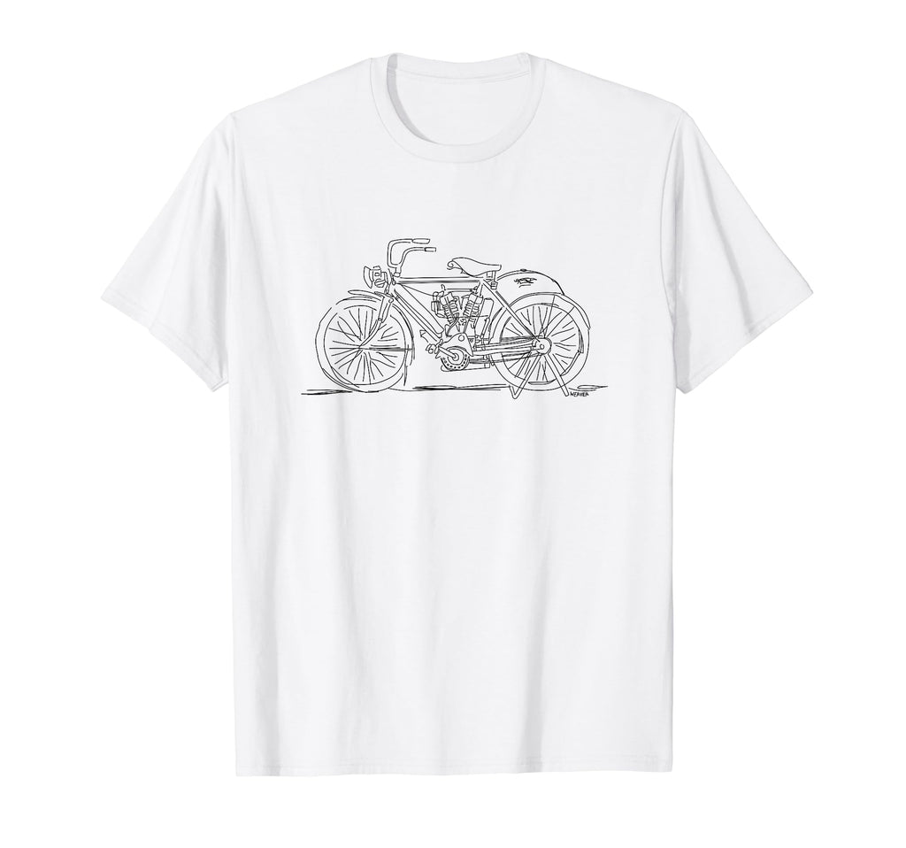 Antique Early Motorcycle Board Track T-Shirt - Minimalist Print Men Women - T-Shirt, Sweatshirt, Hoodie
