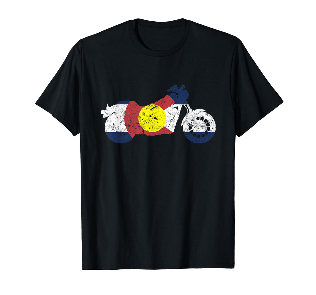 Colorado Flag Motorcycle Bikers Gifts T-Shirt - Graphic Print for Adults - T-Shirt, Sweatshirt, Hoodie