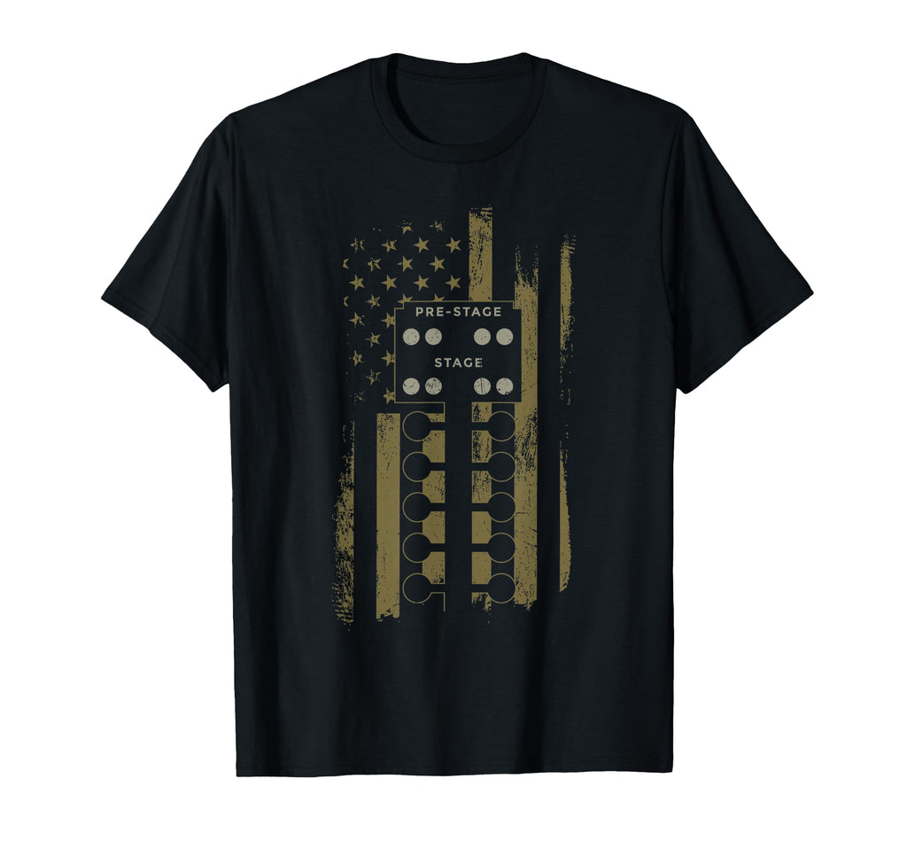Drag Racing Race Car American Flag Camo T-Shirt - Aesthetic Graphic Unisex - T-Shirt, Sweatshirt, Hoodie