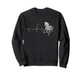 Distressed Heartbeat Horse Riding Sweatshirt - Streetwear Style Men Women - T-Shirt, Sweatshirt, Hoodie