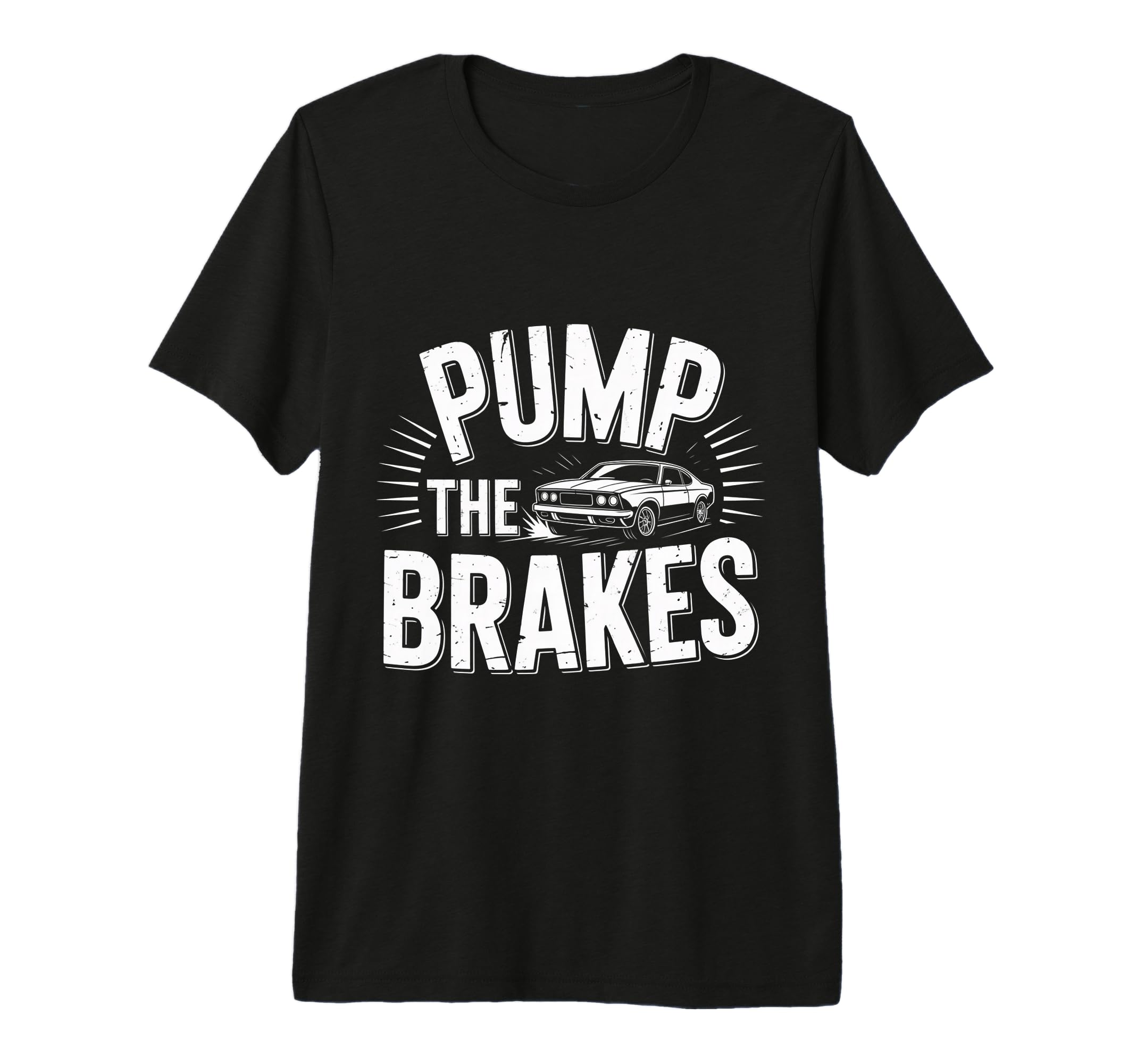 Pump Brakes Car Joke Mechanic Cartoon T-Shirt - Trendy Graphic Men Women - T-Shirt, Sweatshirt, Hoodie