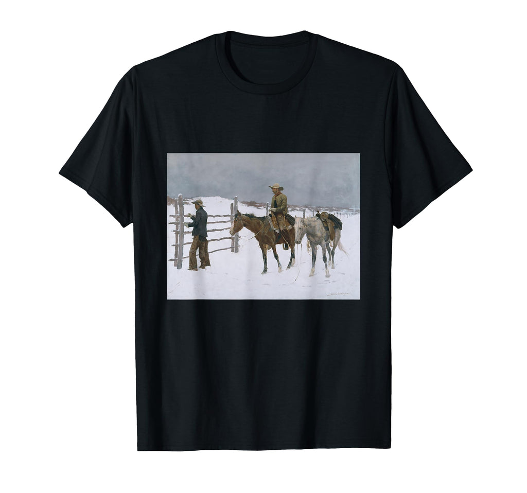 Frederic Remingtons Fall Cowboy T-Shirt - Minimalist Print Men Women - T-Shirt, Sweatshirt, Hoodie