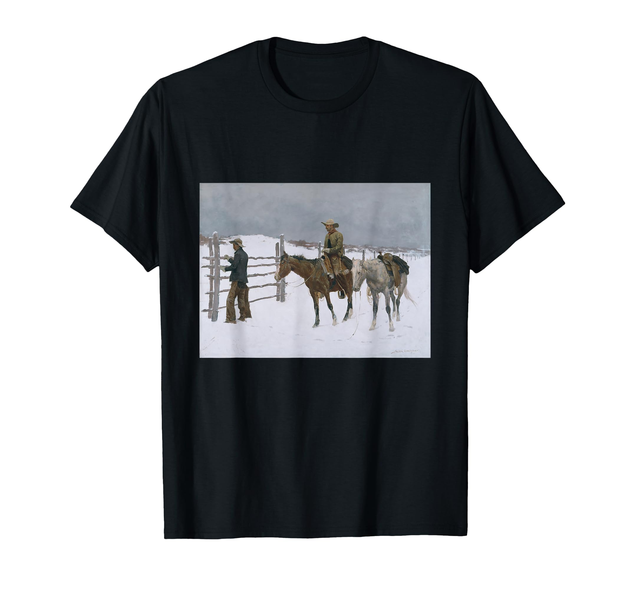 Frederic Remingtons Fall Cowboy T-Shirt - Minimalist Print Men Women - T-Shirt, Sweatshirt, Hoodie