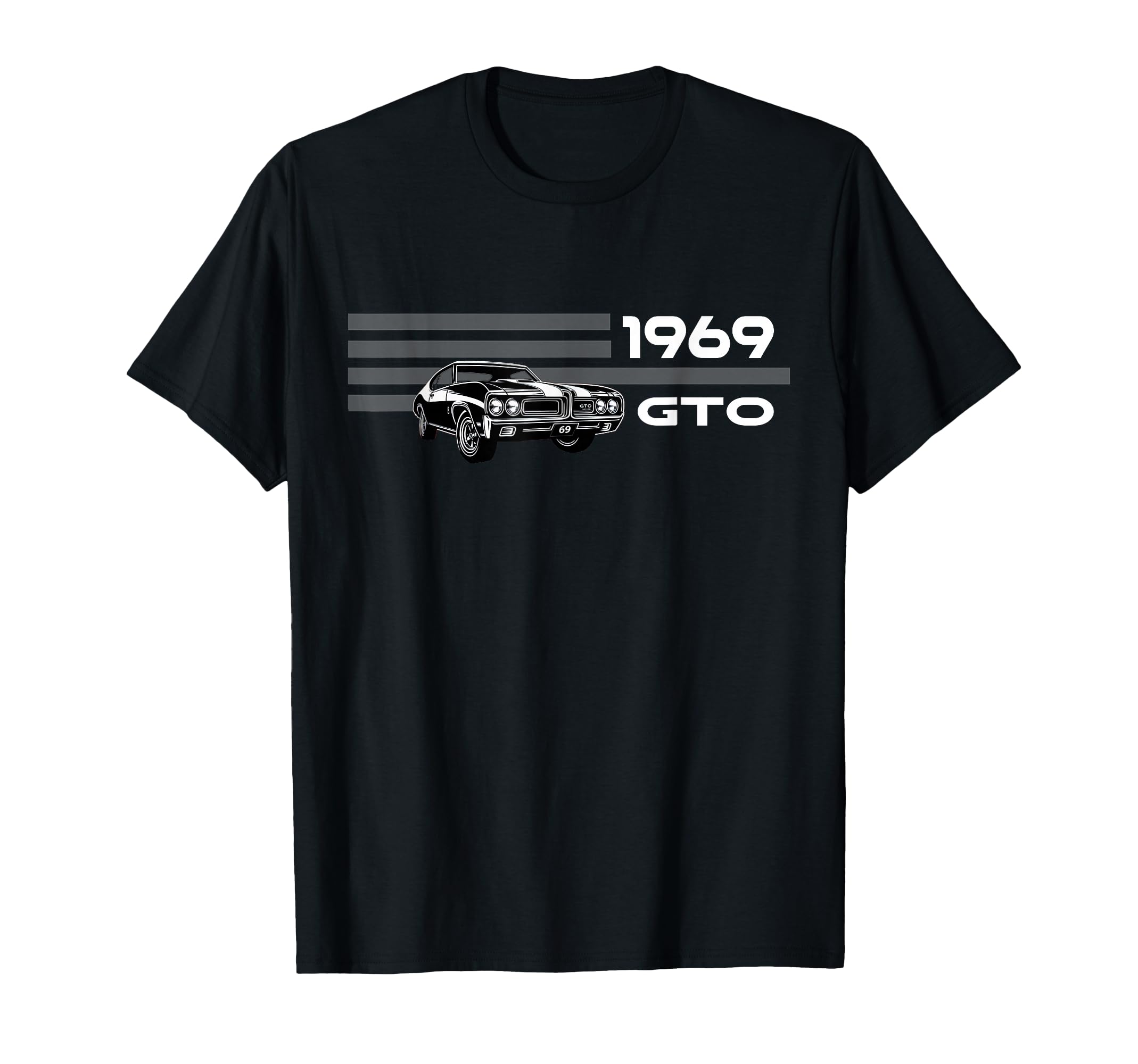 1969 Gto Cars American Muscle Car T-Shirt - Fun Novelty Design for Adults - T-Shirt, Sweatshirt, Hoodie