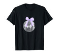 Disco Ball Purple Lilac Bow Coquette T-Shirt - Trendy Graphic for Adults - T-Shirt, Sweatshirt, Hoodie