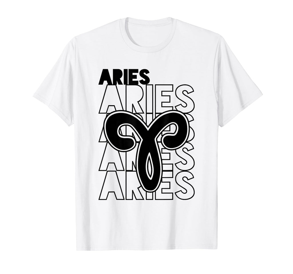 Aries Zodiac Typography Astrology T-Shirt - Trendy Graphic Unisex - T-Shirt, Sweatshirt, Hoodie