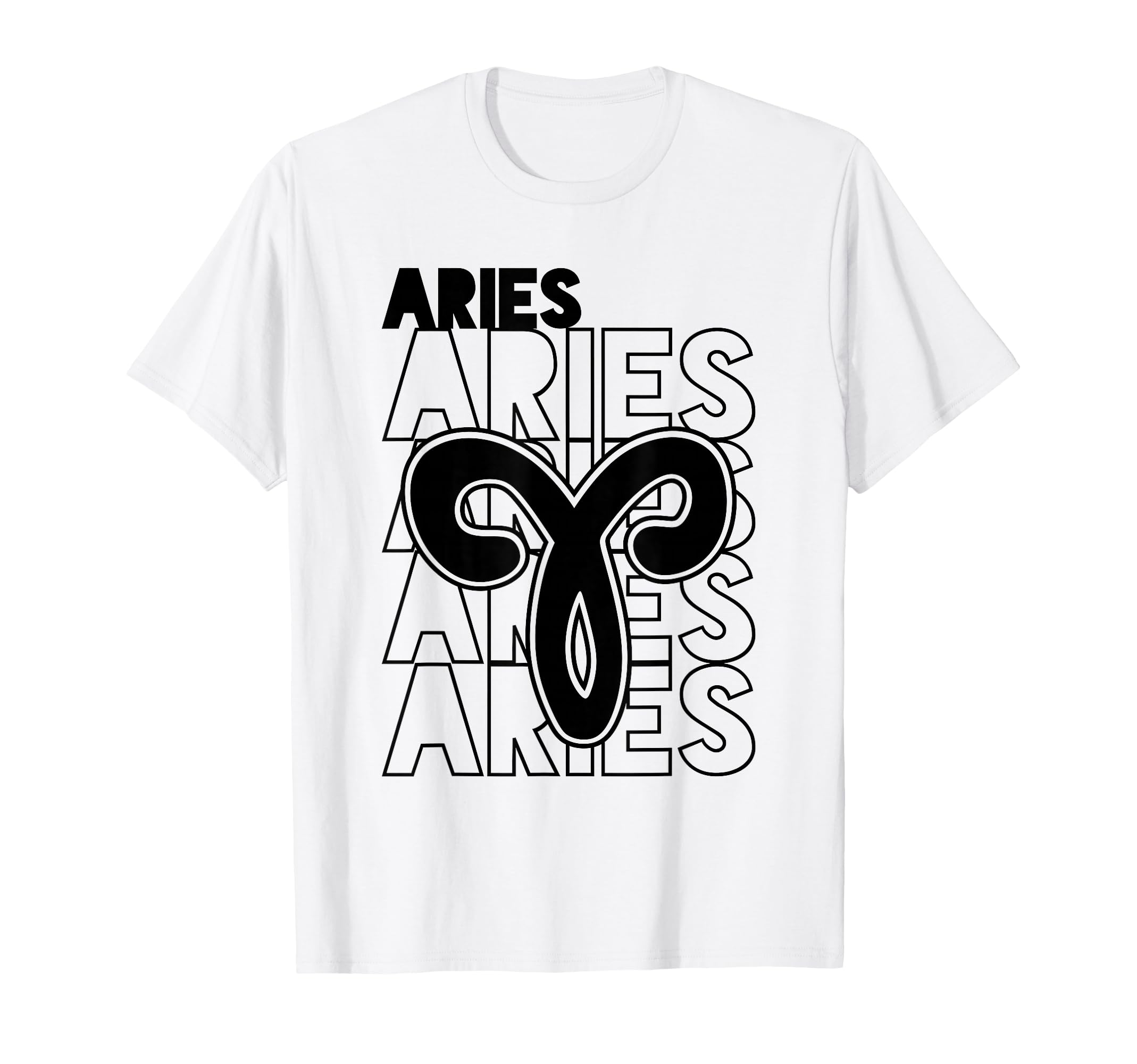 Aries Zodiac Typography Astrology T-Shirt - Trendy Graphic Unisex - T-Shirt, Sweatshirt, Hoodie