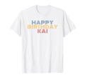 Happy Birthday Kai Personalized Name T-Shirt - Minimalist Print for Adults - T-Shirt, Sweatshirt, Hoodie