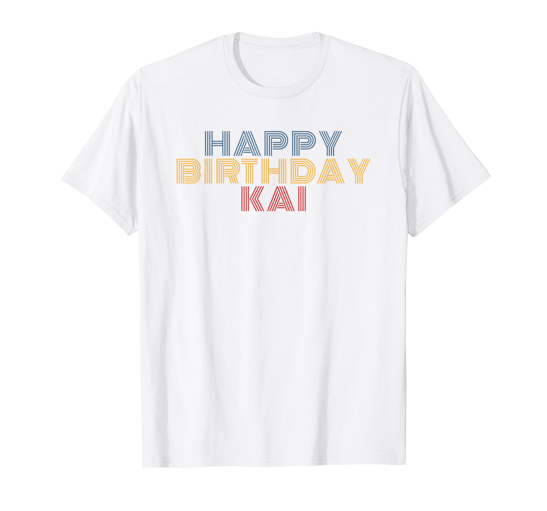 Happy Birthday Kai Personalized Name T-Shirt - Minimalist Print for Adults - T-Shirt, Sweatshirt, Hoodie