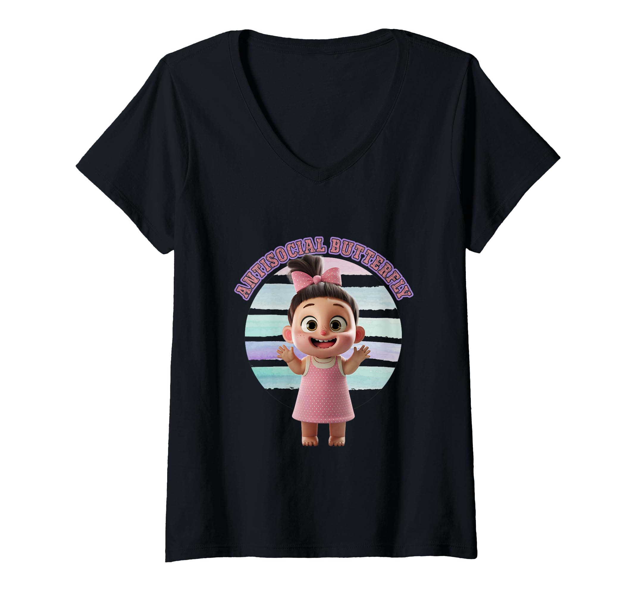 Womens Antisocial Butterfly Funny T-Shirt - Minimalist Print Unisex - T-Shirt, Sweatshirt, Hoodie
