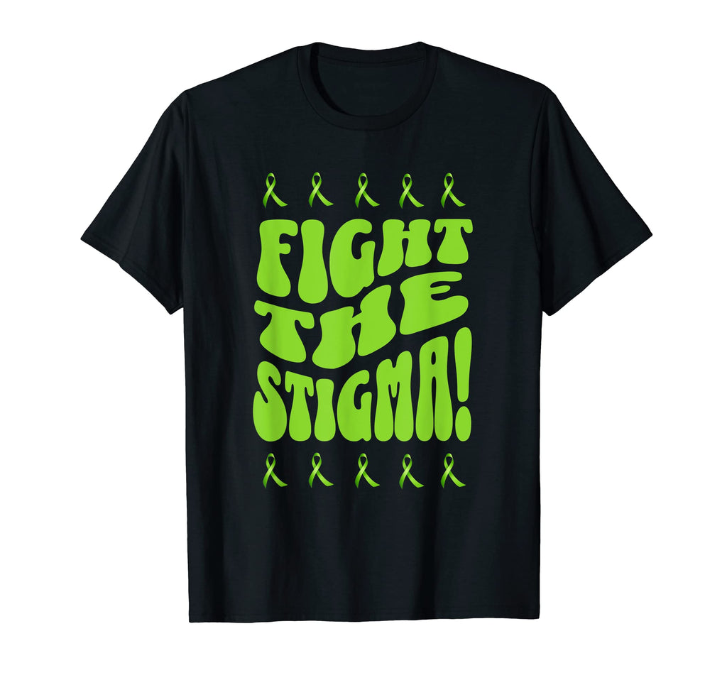 Fight Stigma Mental Health Awareness T-Shirt - Custom Art Print Men Women - T-Shirt, Sweatshirt, Hoodie