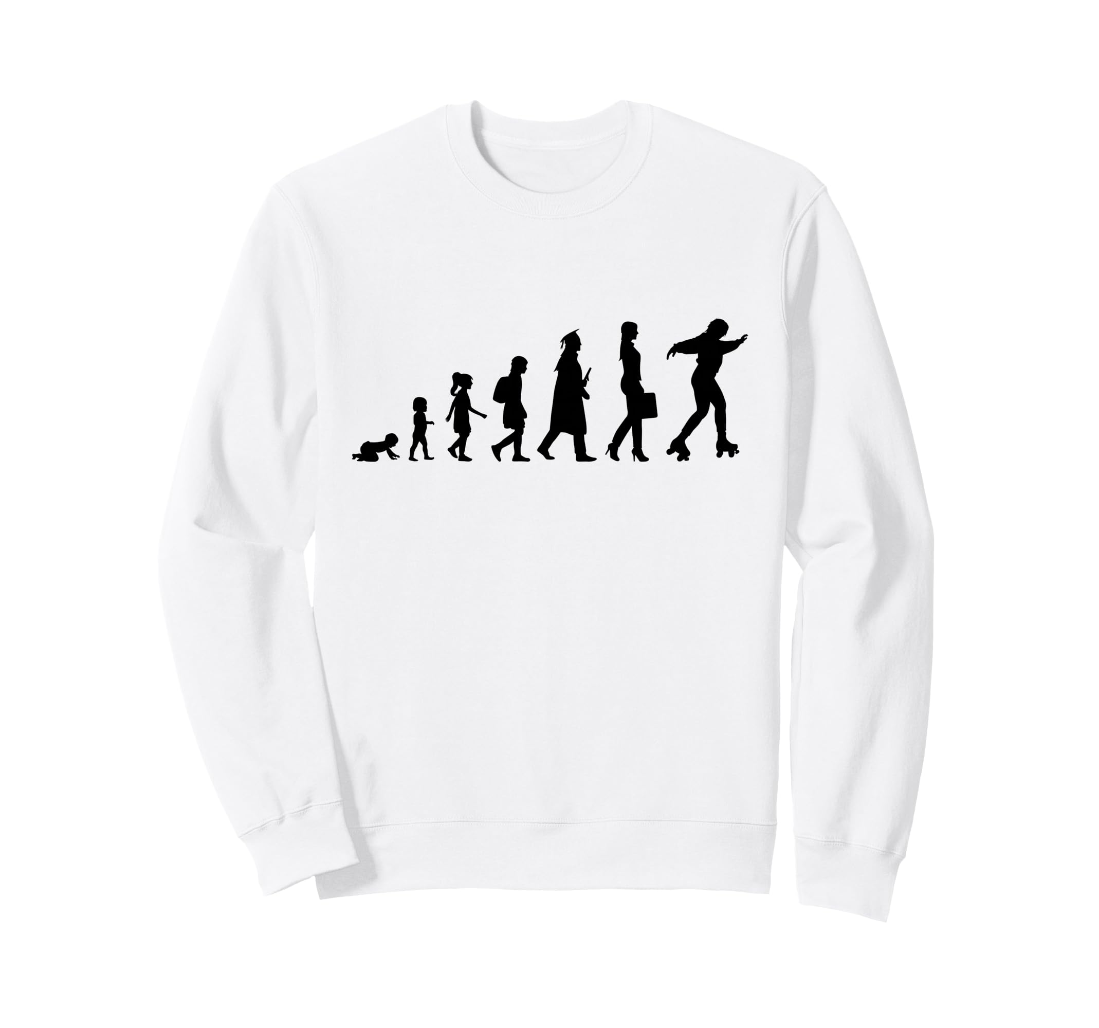 Evolution Roller Skating Sweatshirt - Casual Everyday Wear for Adults - T-Shirt, Sweatshirt, Hoodie