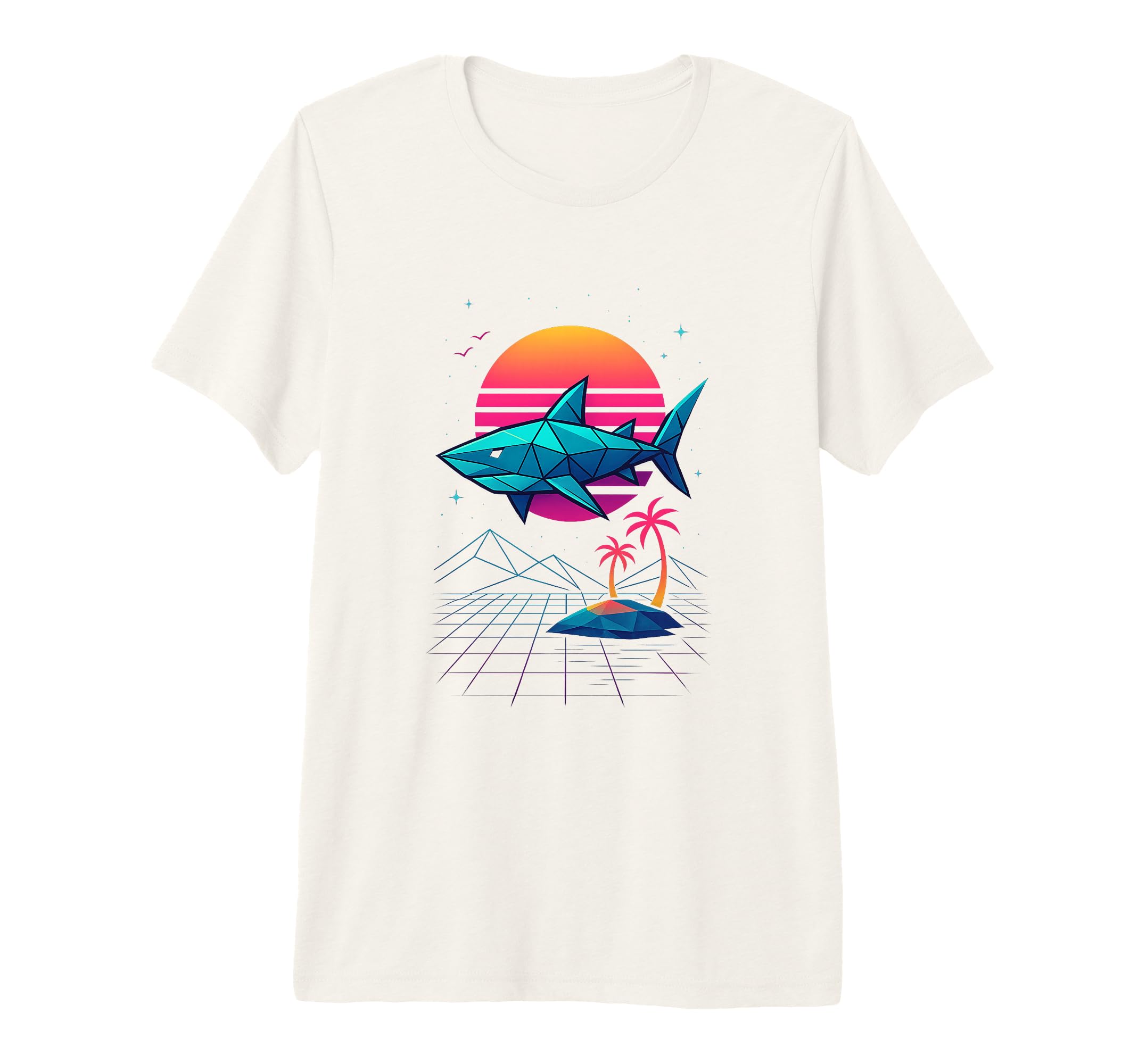 80S Synthwave Tri Blend T-Shirt - Fun Novelty Design Men Women - T-Shirt, Sweatshirt, Hoodie