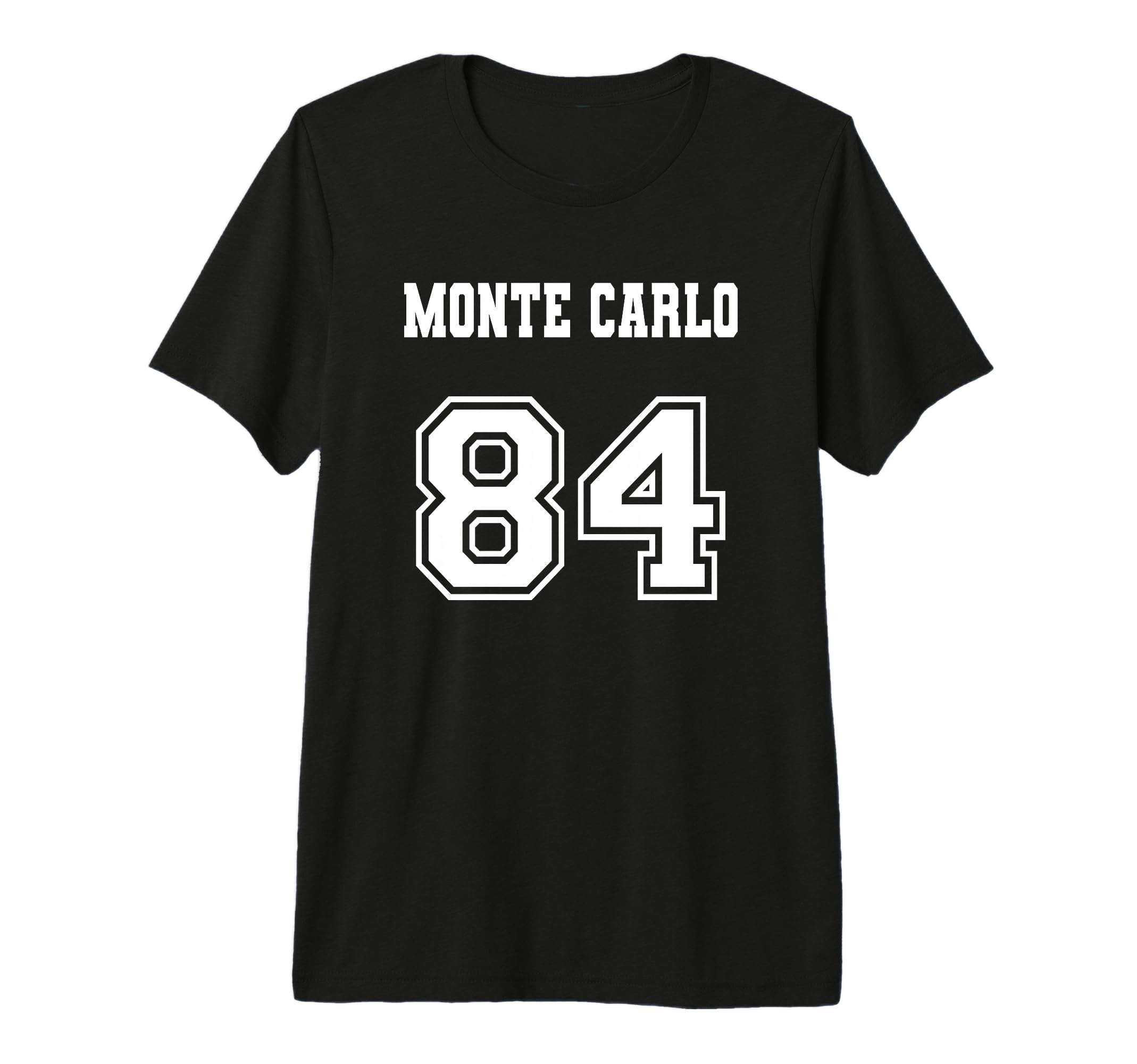 Jersey Monte Carlo 84 1984 Old T-Shirt - Fun Novelty Design for Adults - T-Shirt, Sweatshirt, Hoodie