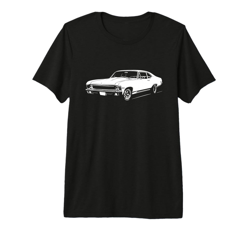 1970 70 Nova Ss Old School Silhouette T-Shirt - Unique Graphic Men Women - T-Shirt, Sweatshirt, Hoodie